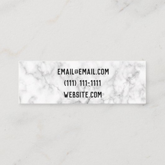 Marmorgrunge Mini Visitenkarte (Rückseite)