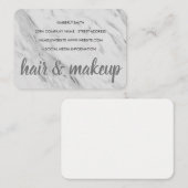 Marmorhaar und -schminke visitenkarte (Vorne/Hinten)