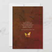 Marmorherbst Brown Fall Floral Brautparty Einladung (Rückseite)