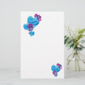 Marmorherzen Briefpapier (Stehend Vorderseite)