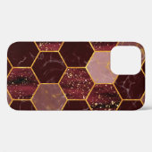 Marmorhexagon nahtlose Textur mit Gold Case-Mate iPhone Hülle (Rückseite (Horizontal))
