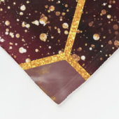 Marmorhexagon nahtlose Textur mit Gold Fleecedecke (Ecke)