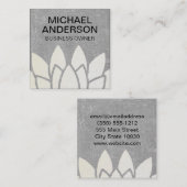 Marmorhintergrund Lotus-Blume Quadratische Visitenkarte (Vorne/Hinten)