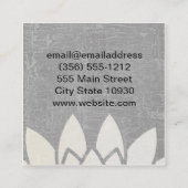 Marmorhintergrund Lotus-Blume Quadratische Visitenkarte (Rückseite)