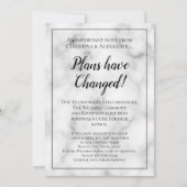 Marmorhochzeit aufgeschoben Stornierung Einladung (Vorderseite)