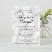 Marmorhochzeit aufgeschoben Stornierung Einladung (Stehend Vorderseite)