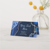 Marmorhochzeit der Marine und der Silver Agate Platzkarte (Rückseite)