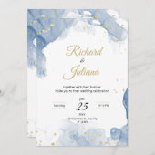 Marmorhochzeit Einladung Moderne Hochzeit (Vorne/Hinten)