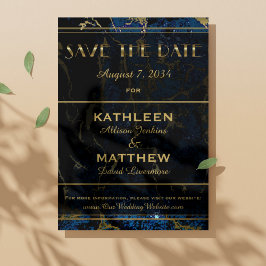 Marmorhochzeit in Navy Blue & (Imitate) Save The Date
