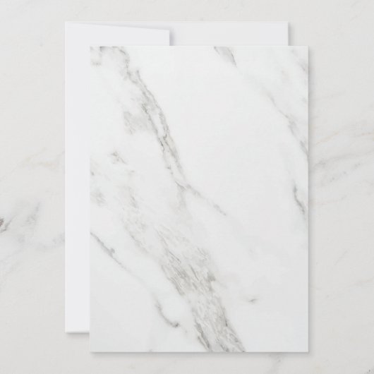 Marmorhochzeit minimalistisch elegant einladung (Rückseite)