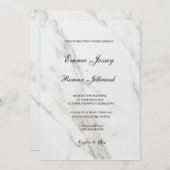 Marmorhochzeit minimalistisch elegant einladung (Vorne/Hinten)