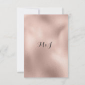 Marmorhochzeit mit geometrischem Rosengold Einladung (Rückseite)