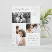 Marmorhochzeitwechsel Save The Date (Stehend Vorderseite)