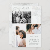 Marmorhochzeitwechsel Save The Date (Vorne/Hinten)