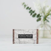 Marmorholzhintergrund Visitenkarte (Stehend Vorderseite)