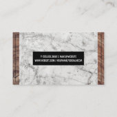 Marmorholzhintergrund Visitenkarte (Rückseite)