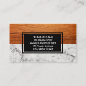 Marmorholzhintergrund Visitenkarte (Rückseite)