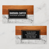 Marmorholzhintergrund Visitenkarte (Vorne/Hinten)