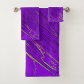 Marmoriert Lila Badhandtuch Set (Insitu)