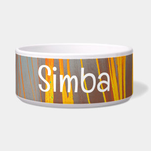 Marmorierte Abstrakte Pet Bowl mit SIMBA Text Napf