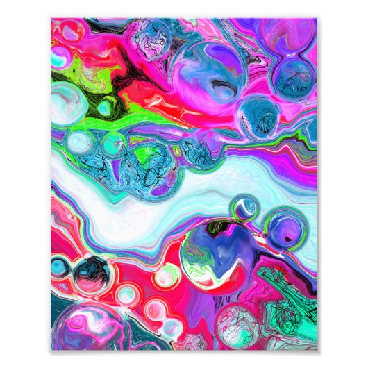 Marmorierte Farbluftigkeit Kunst Fotodruck (Vorne)