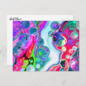 Marmorierte Farbluftigkeit Kunst Postkarte (Vorne/Hinten)