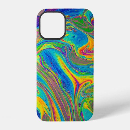 Marmorierte gegossene Farbe iPhone Hülle (Rückseite)