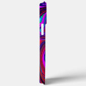 Marmorierte Magenta, Abstrakte Kunst in Blau und R Case-Mate iPhone Hülle (Rückseite / Rechts)