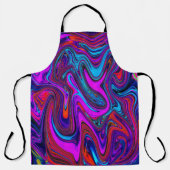 Marmorierte Magenta, Abstrakte Kunst in Blau und R Schürze (Vorderseite)