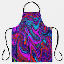 Marmorierte Magenta, Abstrakte Kunst in Blau und R Schürze