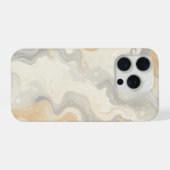 Marmorierte Milchwirbel Luxuriöser abstrakter Stei iPhone Hülle (Rückseite (Horizontal))