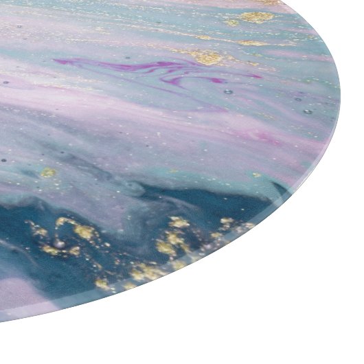 Marmorierte Pastellfarben, luxuriöser Hintergrund. Schneidebrett (Ecke)