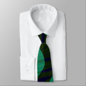Marmorierte Retro Blue Green Dot Wave Krawatte (Gebunden)