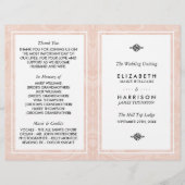 Marmorierte Rose Elegantes Hochzeitsprogramm für V (Vorderseite)