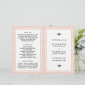 Marmorierte Rose Elegantes Hochzeitsprogramm für V (Stehend Vorderseite)