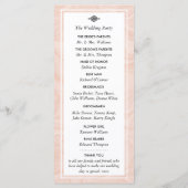 Marmorierte Rose Elegantes Hochzeitsprogramm für V Programm (Rückseite)