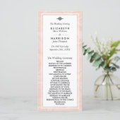 Marmorierte Rose Elegantes Hochzeitsprogramm für V Programm (Stehend Vorderseite)