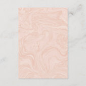 Marmorierte Rose Elegantes Hochzeitsstil Begleitkarte (Rückseite)