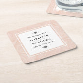 Marmorierte Rose Rechteckiger Pappuntersetzer (angewinkelt)