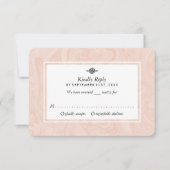 Marmorierte Rose RSVP Karte (Vorderseite)