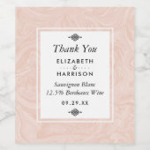 Marmorierte Rose Weinetikett (Einzelnes Label)