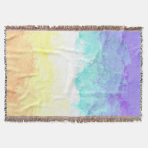 Marmorierte Swirly Boho Abstract Genderfaun Pride- Decke