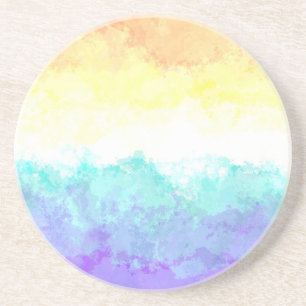 Marmorierte Swirly-Boho-Abstract-Genderfaun-Pride- Getränkeuntersetzer