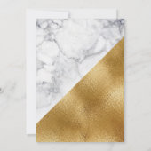 Marmorierte und Goldkrone Quinceñera Einladung (Rückseite)