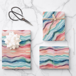 Marmorierte Wellen Papierpackung 295 Geschenkpapier Set