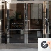 Marmorierter schwarzer Achat Fensteraufkleber (Büro Tür)