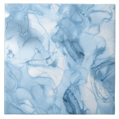 Marmoriertes abstraktes Muster in Hellblau ID705c Fliese (Vorderseite)