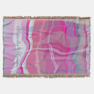 Marmoriertes benutzerdefiniertes Karo-Karo-Pink-Vi Decke
