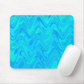 Marmoriertes Blau Grün Muster Mousepad (Mit Mouse)