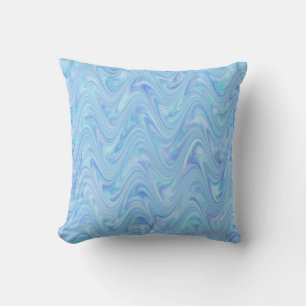 Marmoriertes Blau-Lila-Muster Kissen